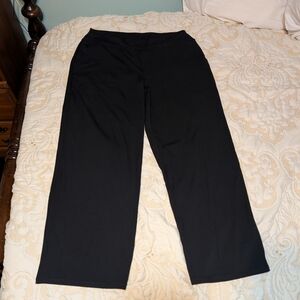 Chic Black Wide Leg Women's Pants